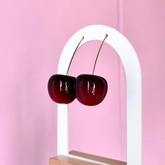 Aretes Rojo Cereza