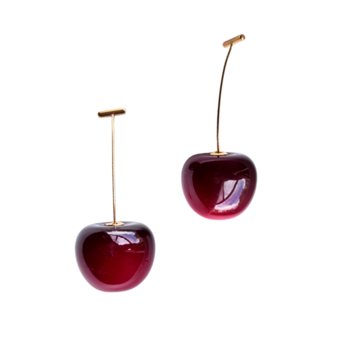 Aretes Rojo Cereza